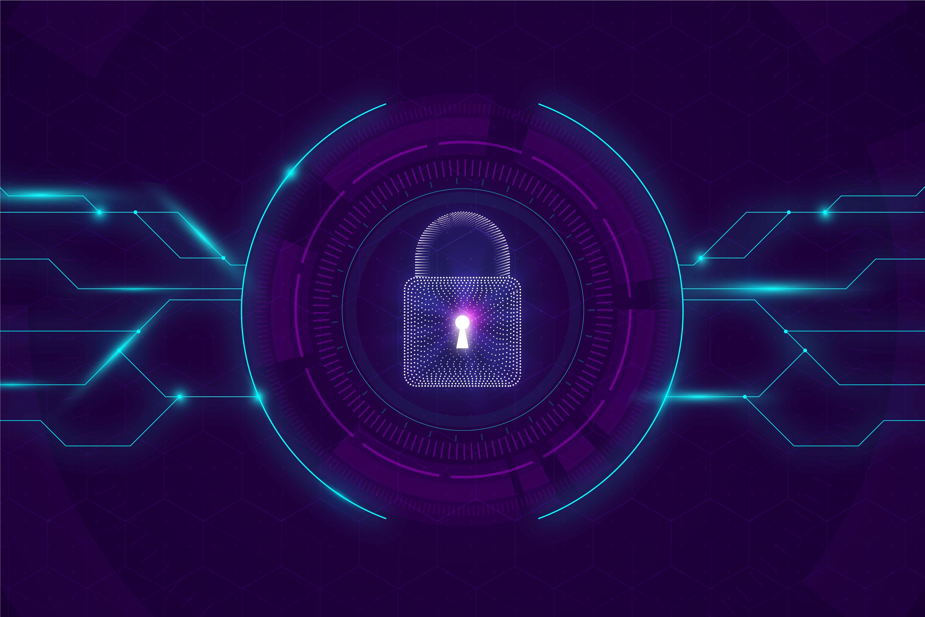 Cyber security concept Free Vector